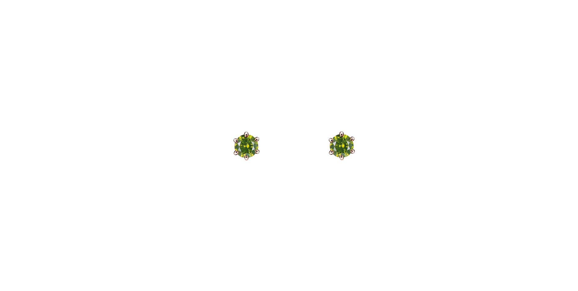 Earrings with green diamonds Vesper Romance