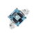 Diamond ring with Aquamarine Aquamarine Tresure2