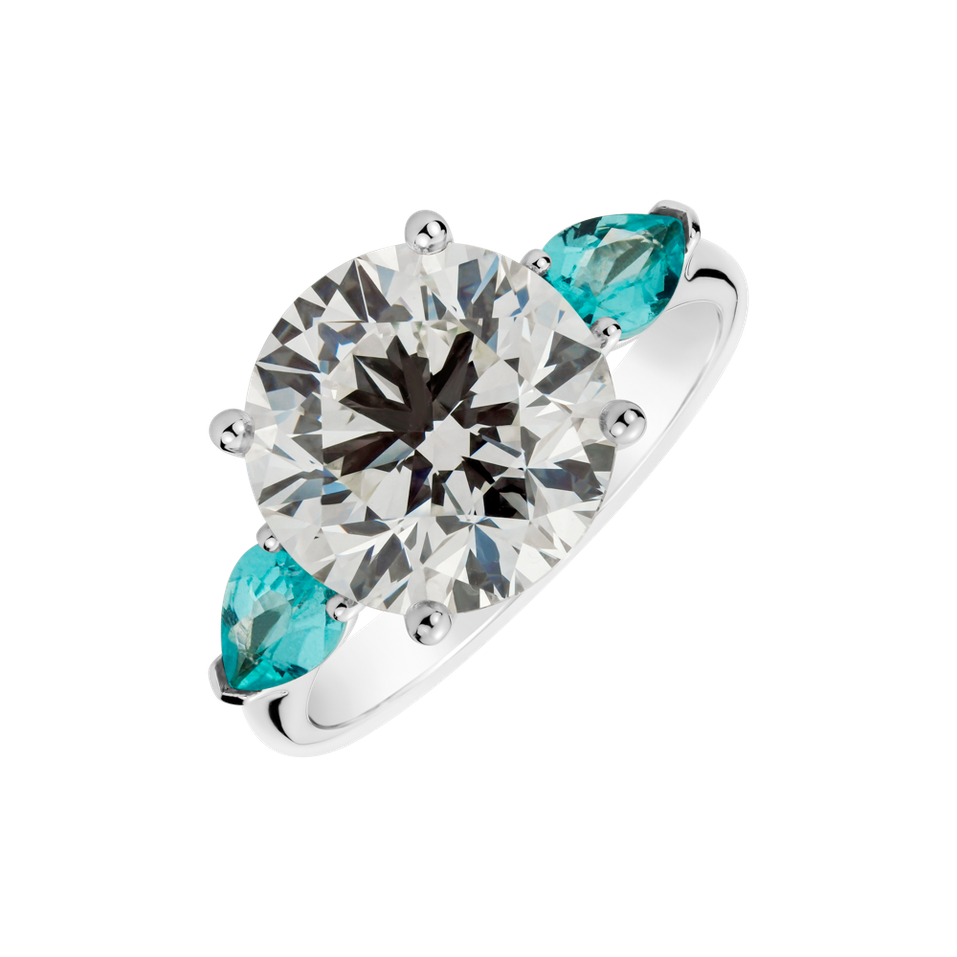 Diamond ring with Paraiba The Enlightened