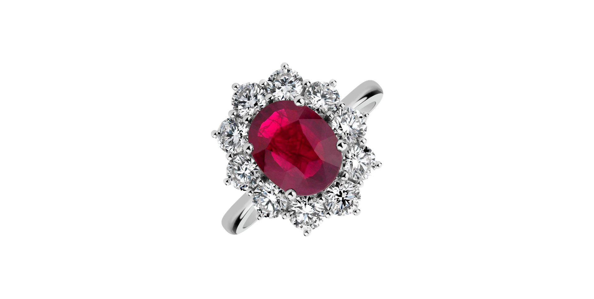 Diamond ring with Ruby Sky Goddess