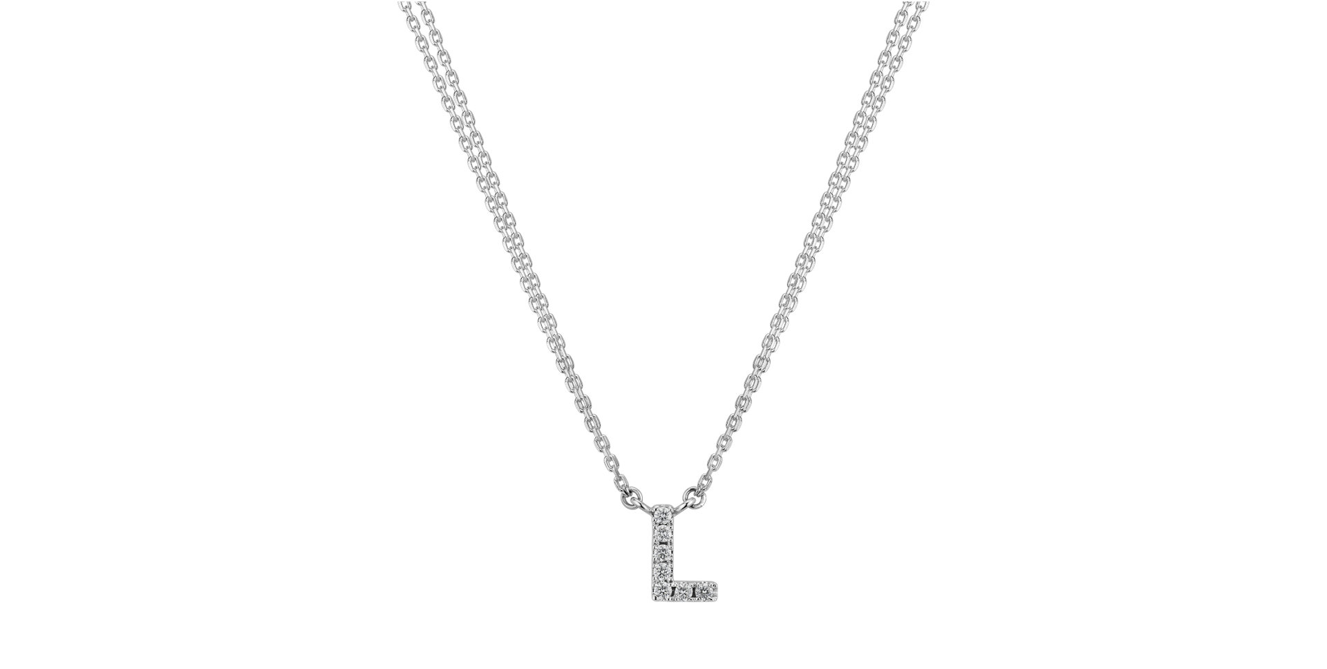 Diamond necklace Shiny Alphabet