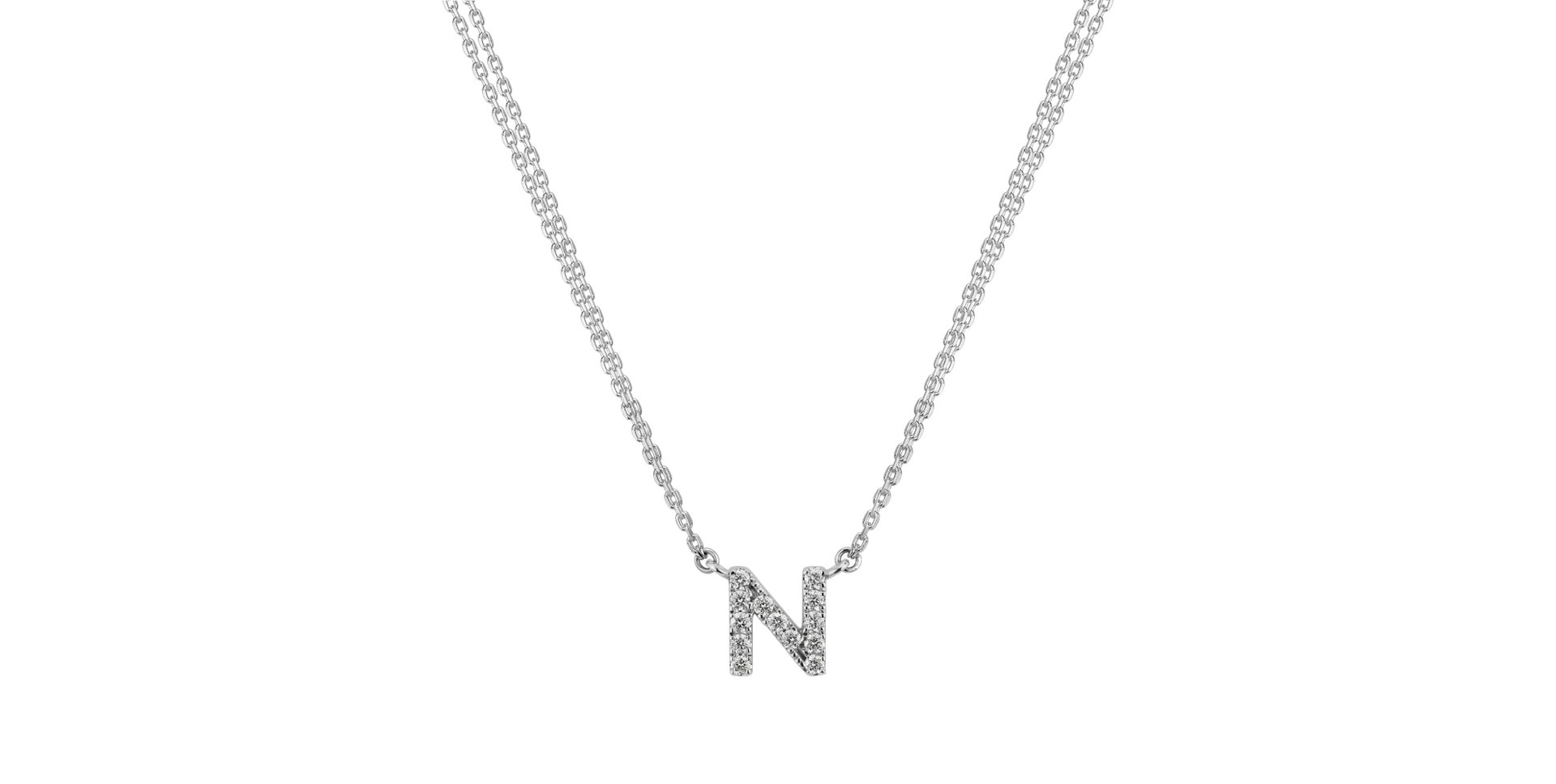 Diamond necklace Shiny Alphabet
