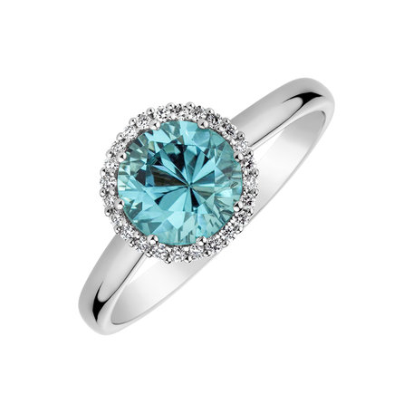 Diamond ring with Tourmalíne Noble Allure