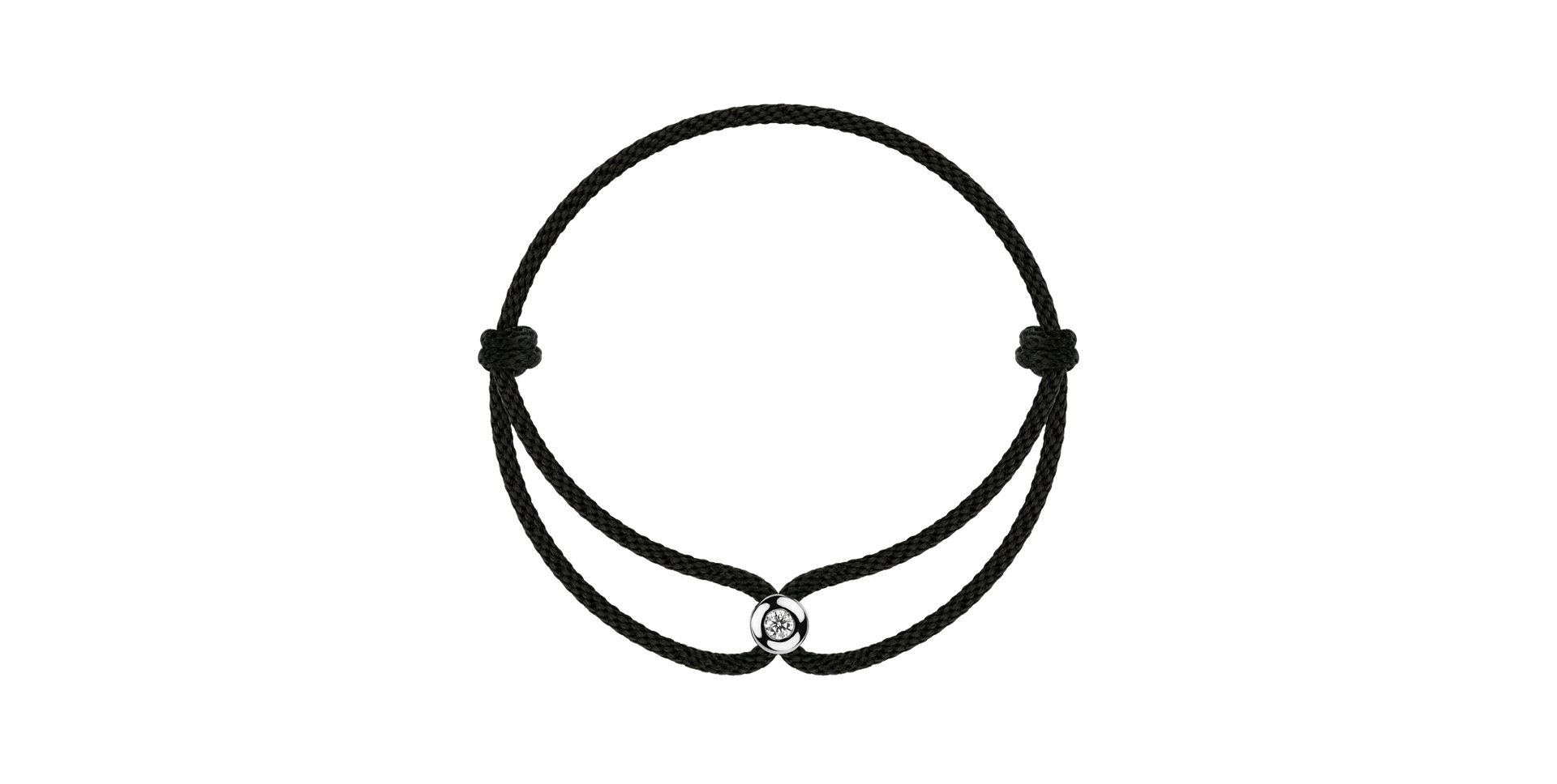 Diamond bracelet with cord Unstoppable Dot