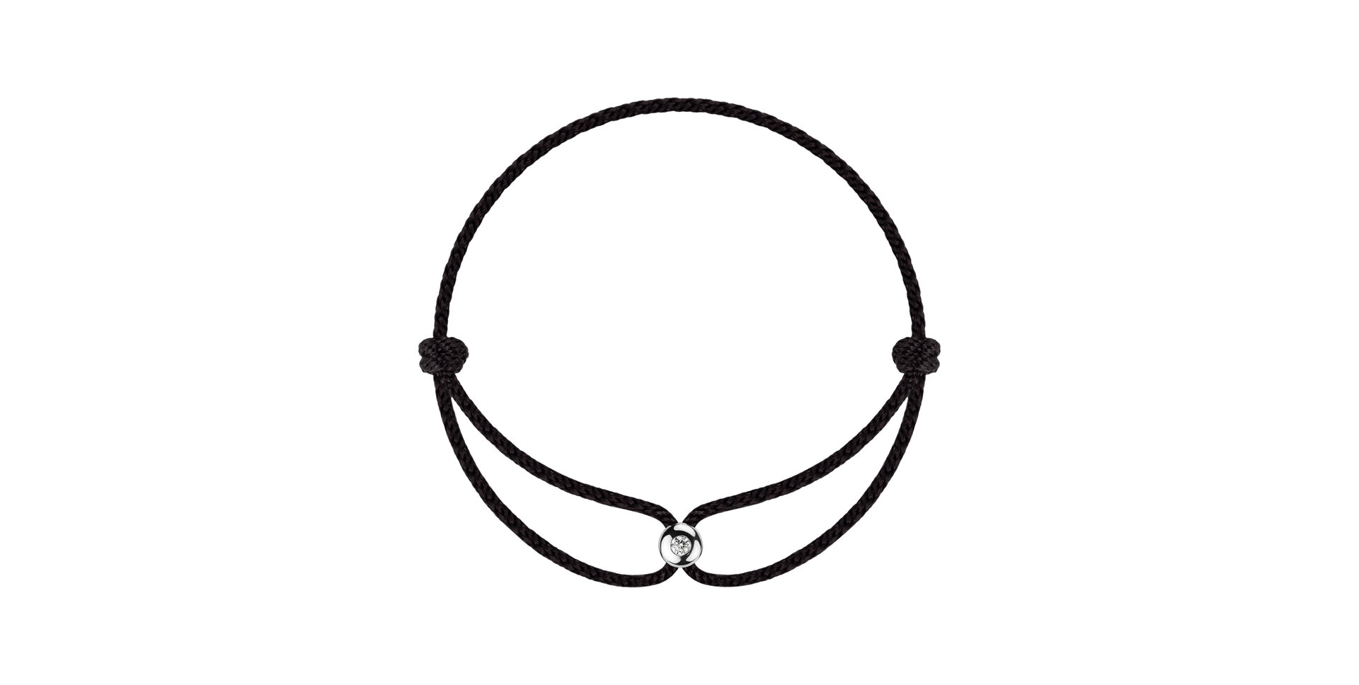 Diamond bracelet with cord Unstoppable Dot