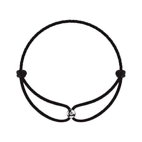 Diamond bracelet with cord Unstoppable Dot