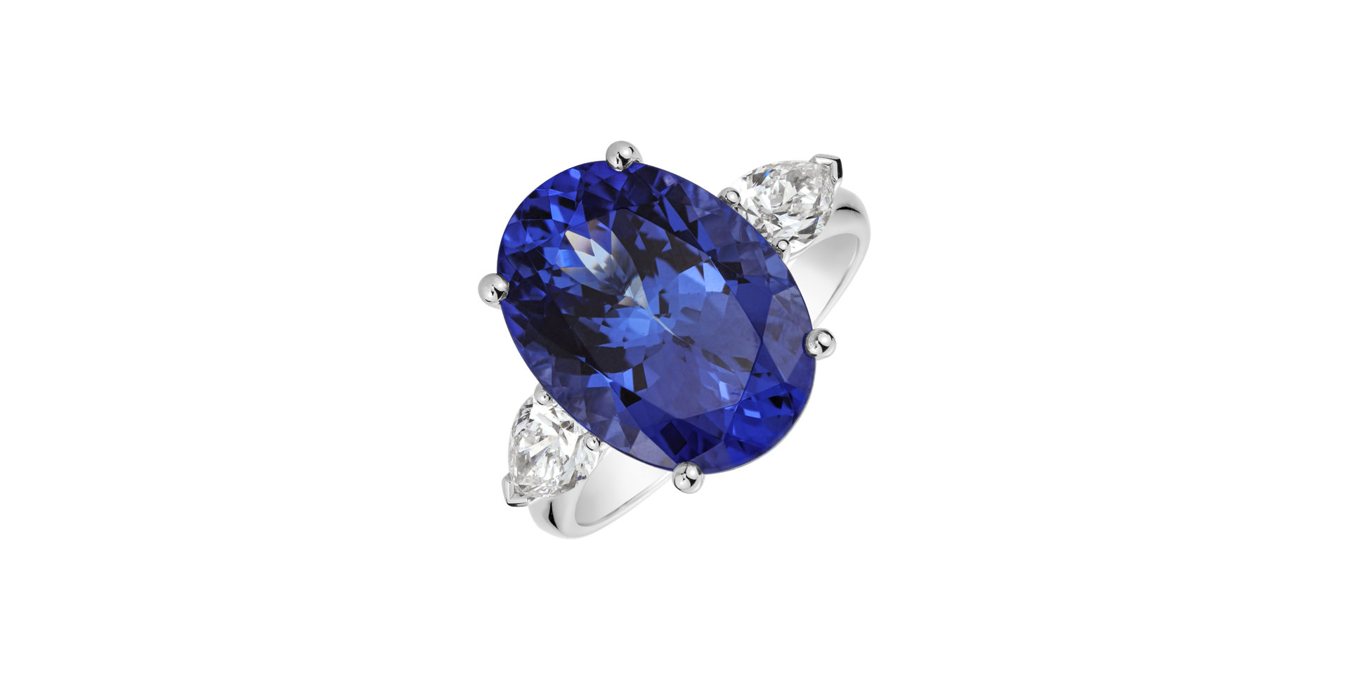 Diamond ring with Tanzanite Fiona