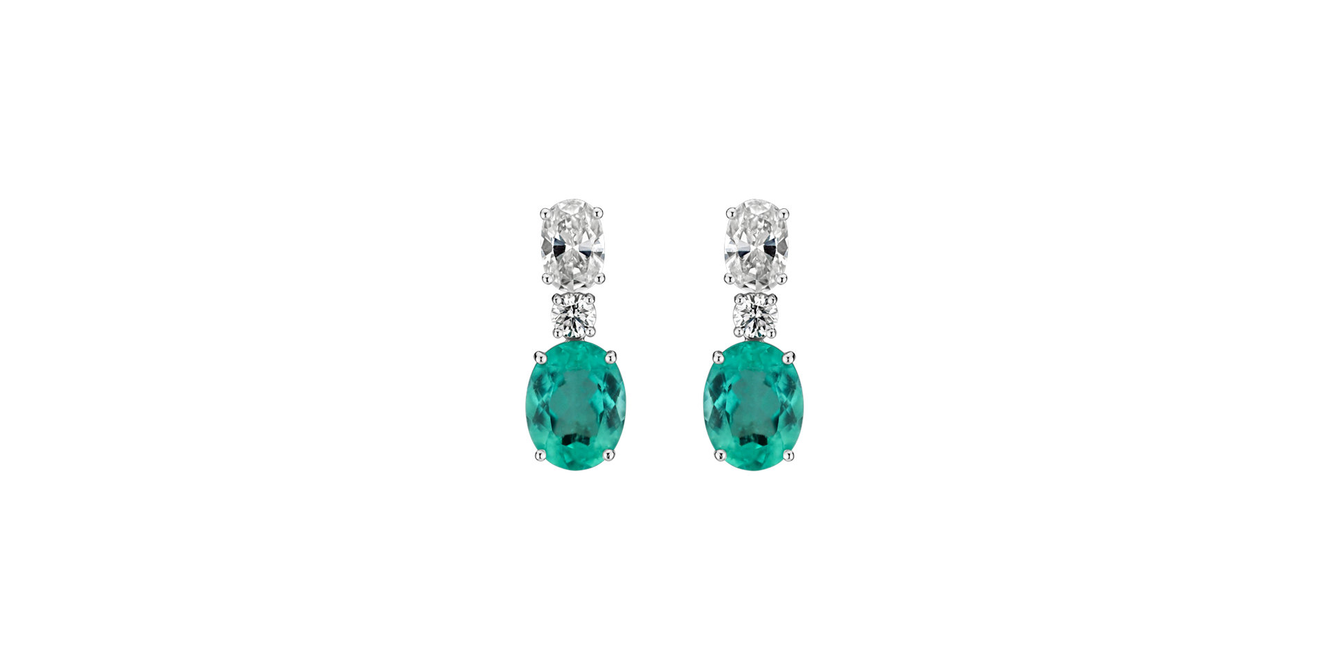 Diamond earrings with Paraiba Powerful Emotion