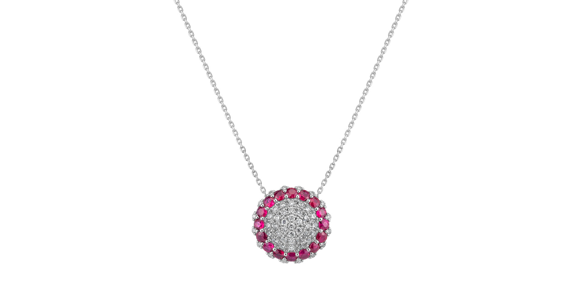 Diamond necklace with Ruby Motions of Fortune