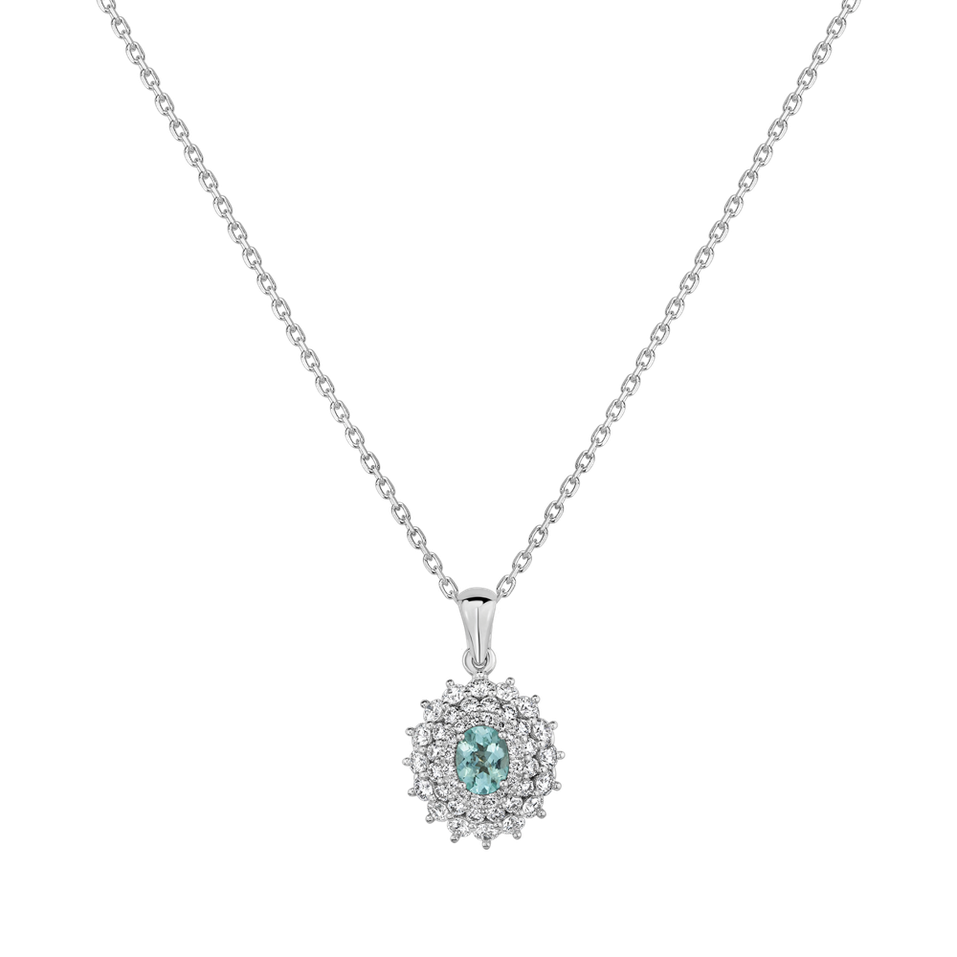 Diamond necklace with Paraiba Royal Possessions