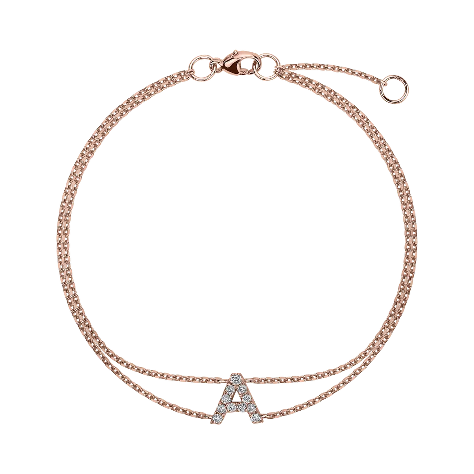 Bracelet with diamonds Alphabet Constellations