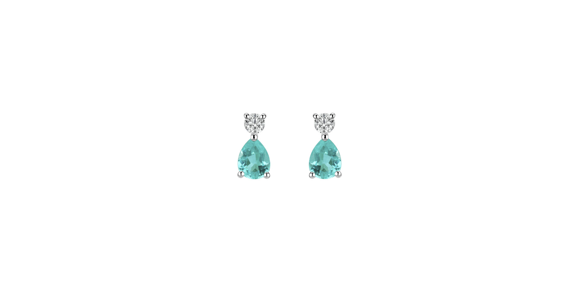 Diamond earrings with Paraiba Sea Lullaby
