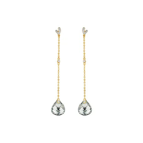 Diamond earrings with Amethyst Mezesia