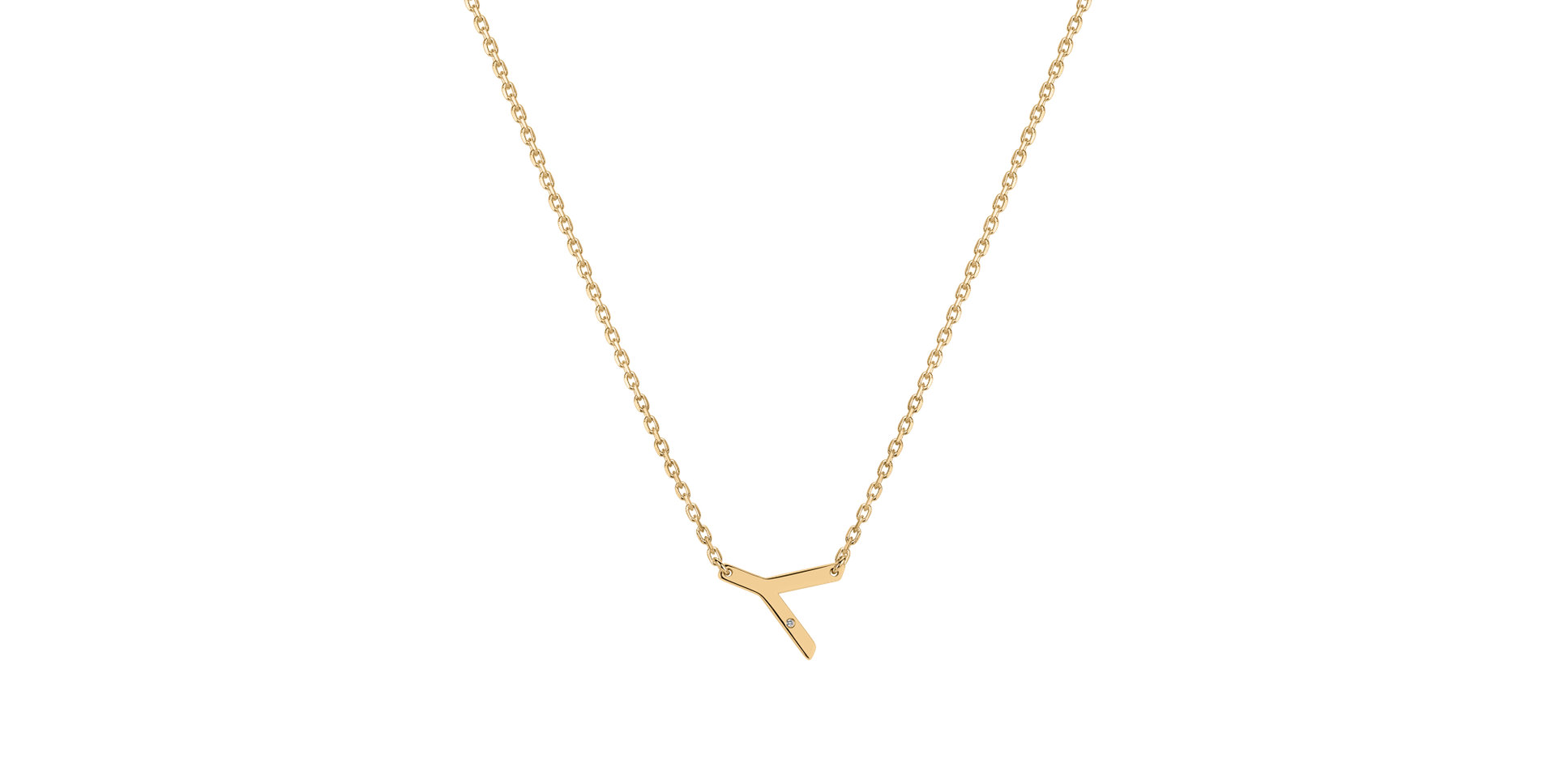 Diamond necklace Big Laser Line Y