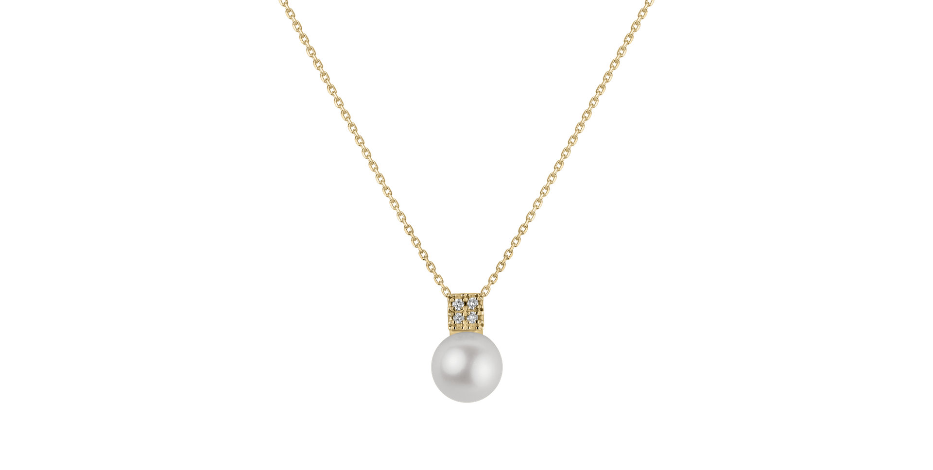 Diamond pendant with Pearl Orient Sea
