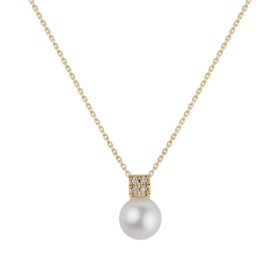 Diamond pendant with Pearl Orient Sea