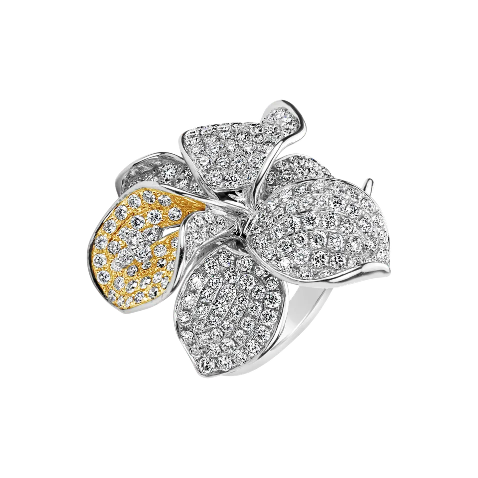 Diamond ring Gold Calla