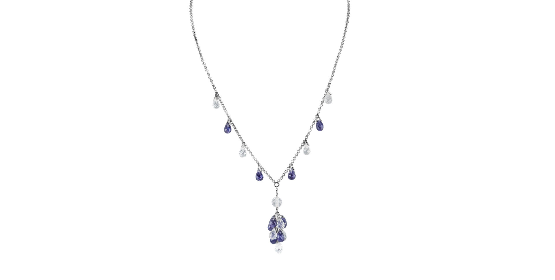 Necklace with Iolite and Topaz Gracious Lure