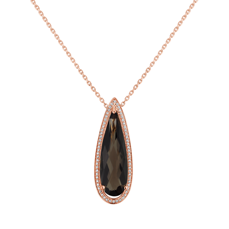 Diamond pendant with Quartz Oceanic Sand