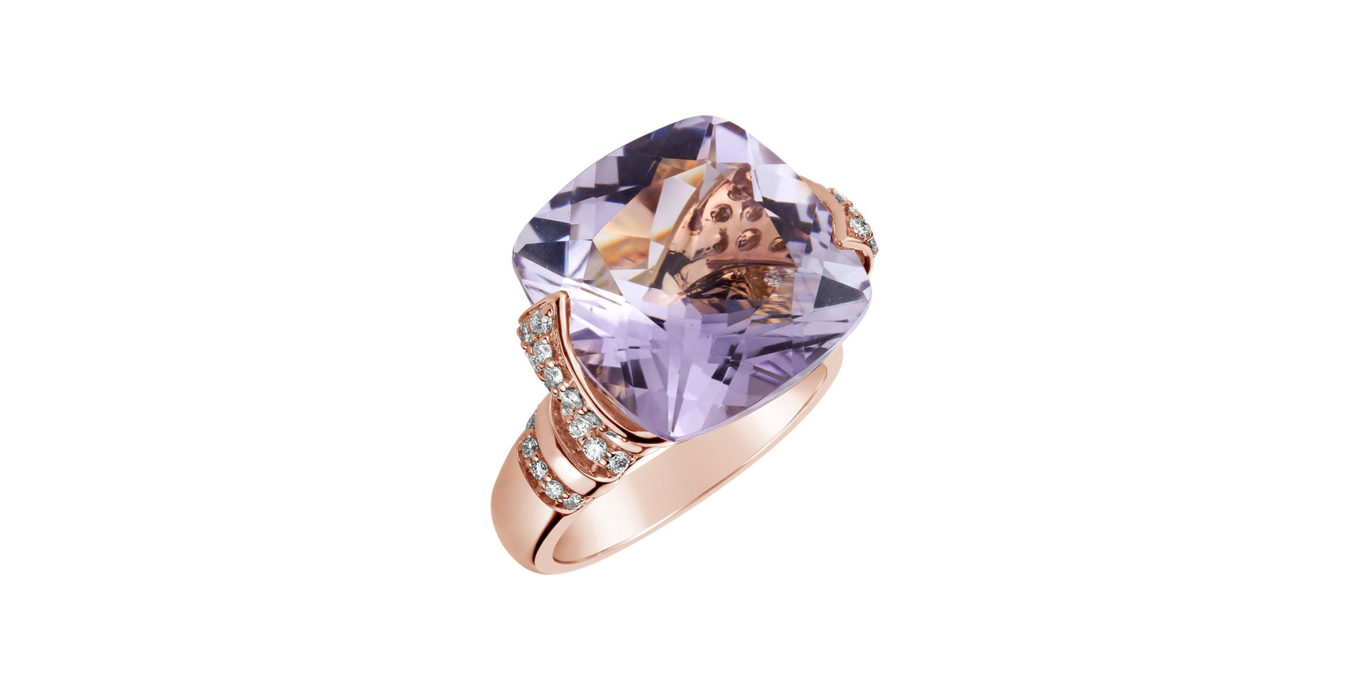 Diamond rings with Amethyst Ametyst Novel