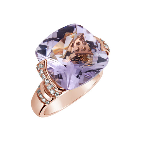 Diamond rings with Amethyst Ametyst Novel