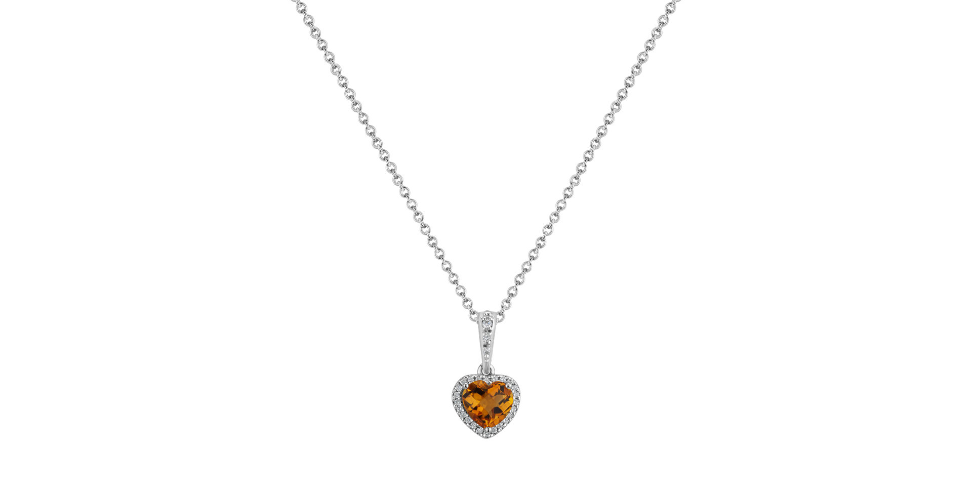 Diamond pendant with Citríne Orina