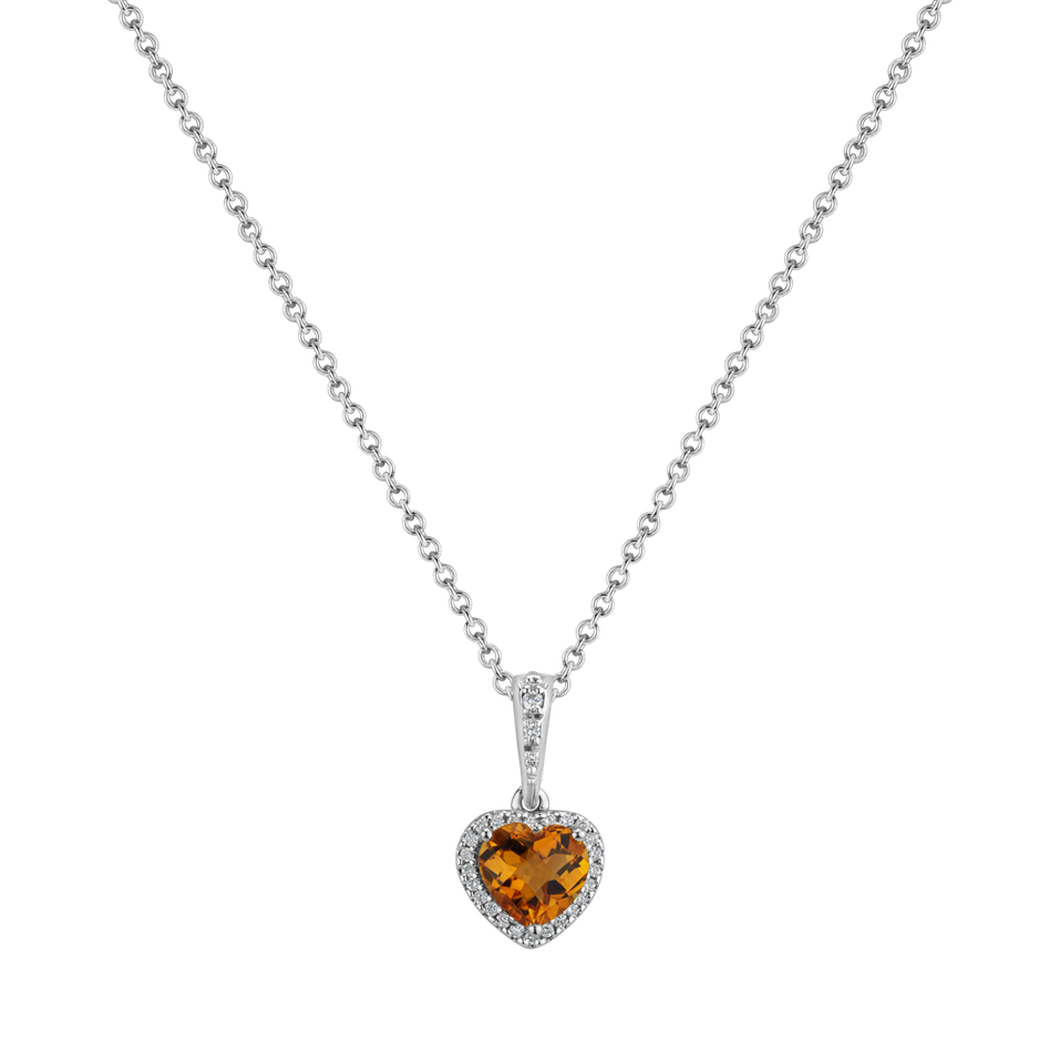 Diamond pendant with Citríne Orina