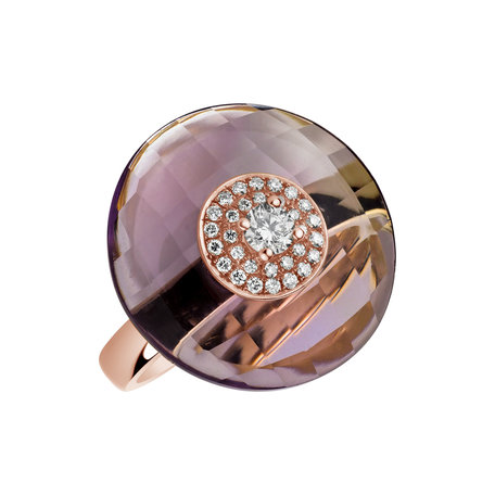 Diamond rings with Amethyst Sweet Candy