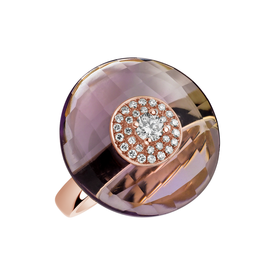 Diamond rings with Amethyst Sweet Candy