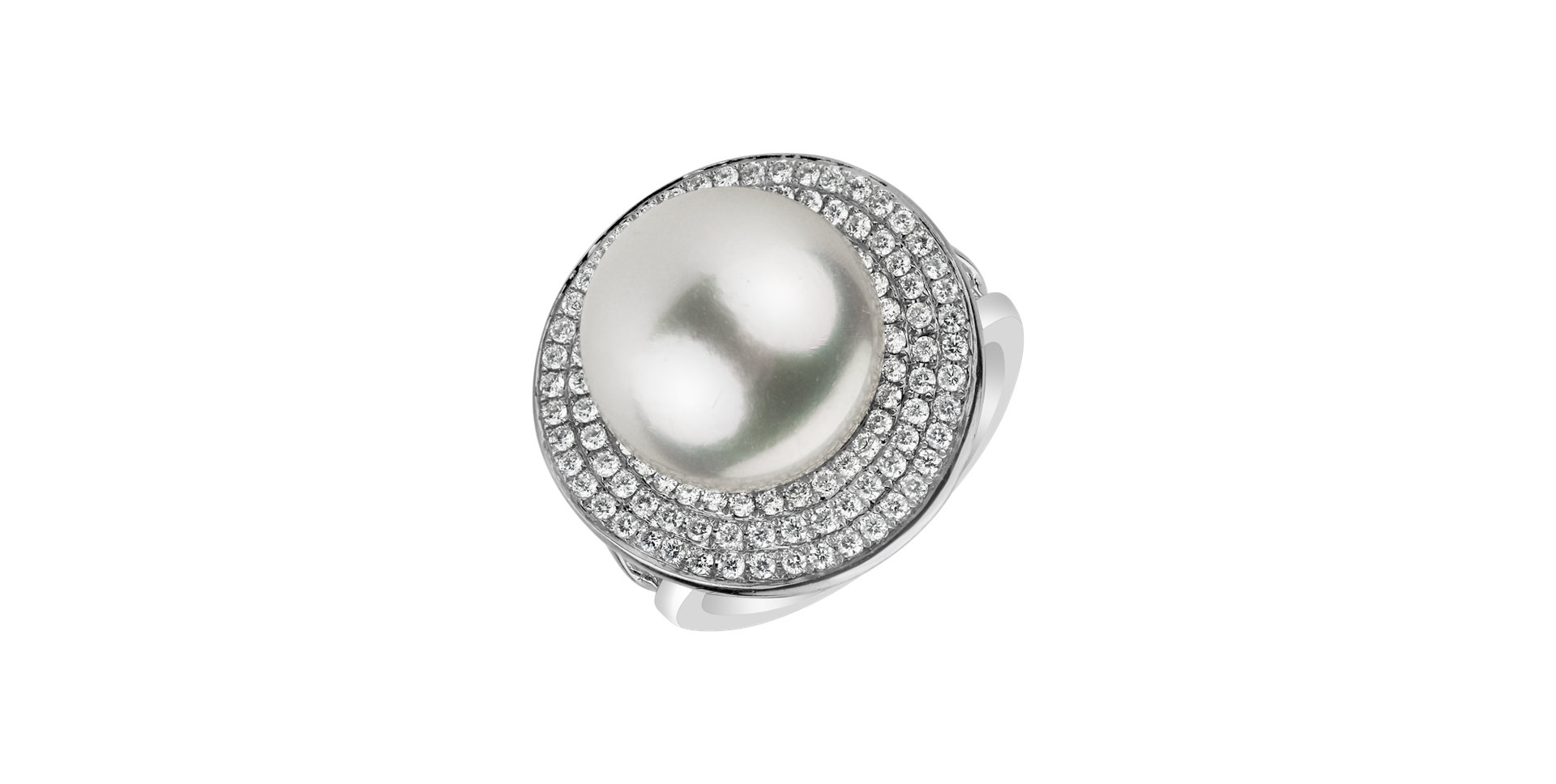 Diamond ring with Pearl Touch Sea