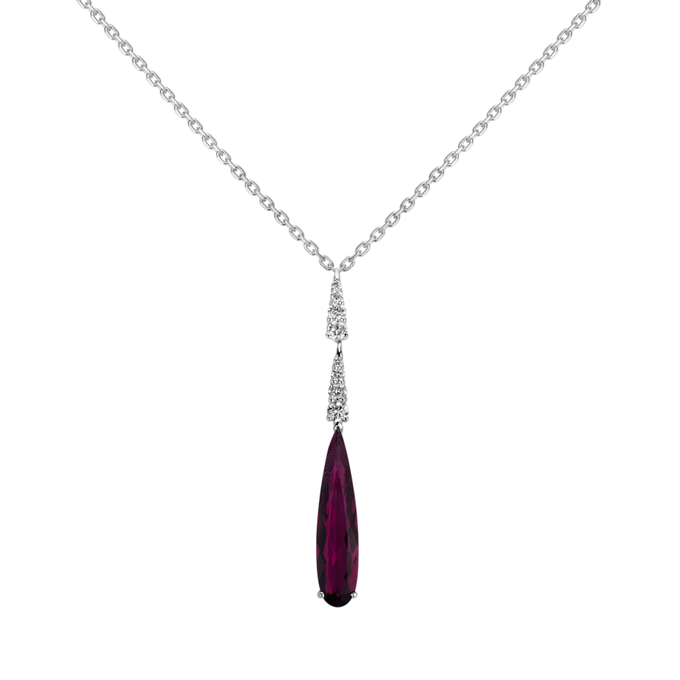 Diamond pendant with Turmalinem Bloody Tear