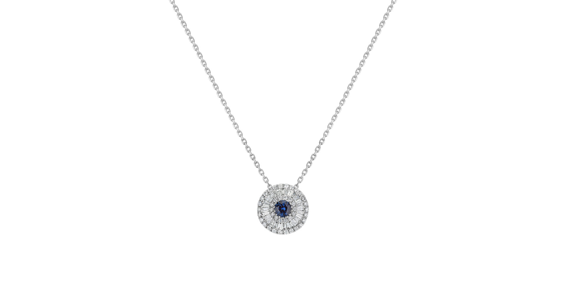 Diamond pendant with Sapphire Tristana