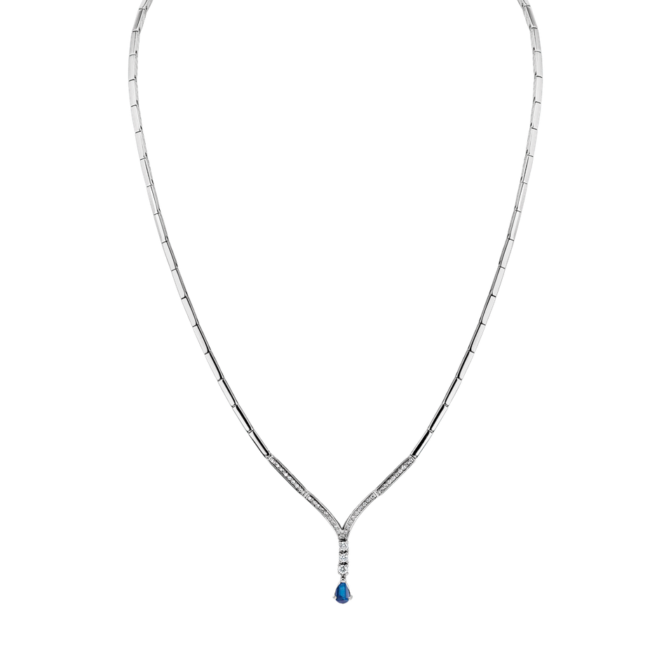 Diamond necklace with Sapphire Adoration