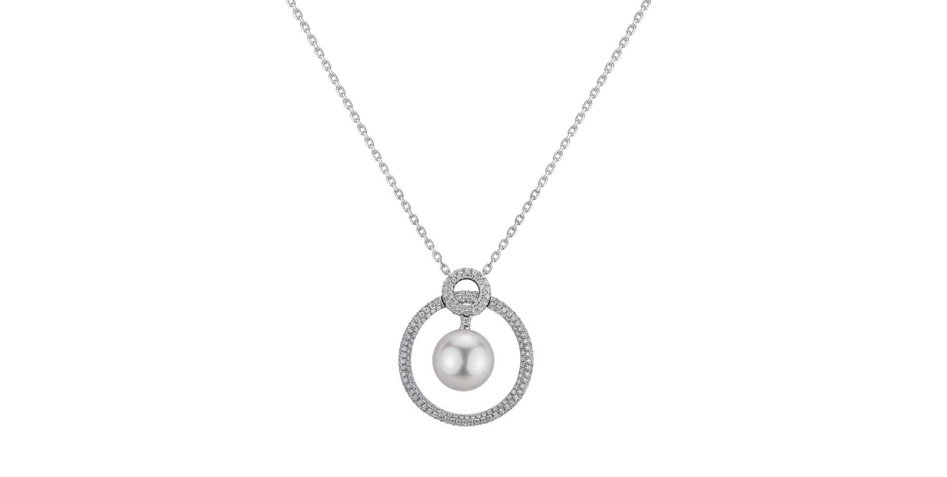 Diamond pendant with Pearl Olulig