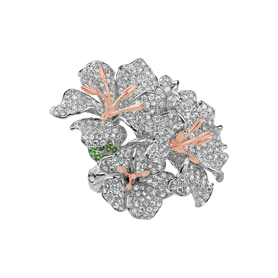 Diamond ring and Garnet Hyacinta