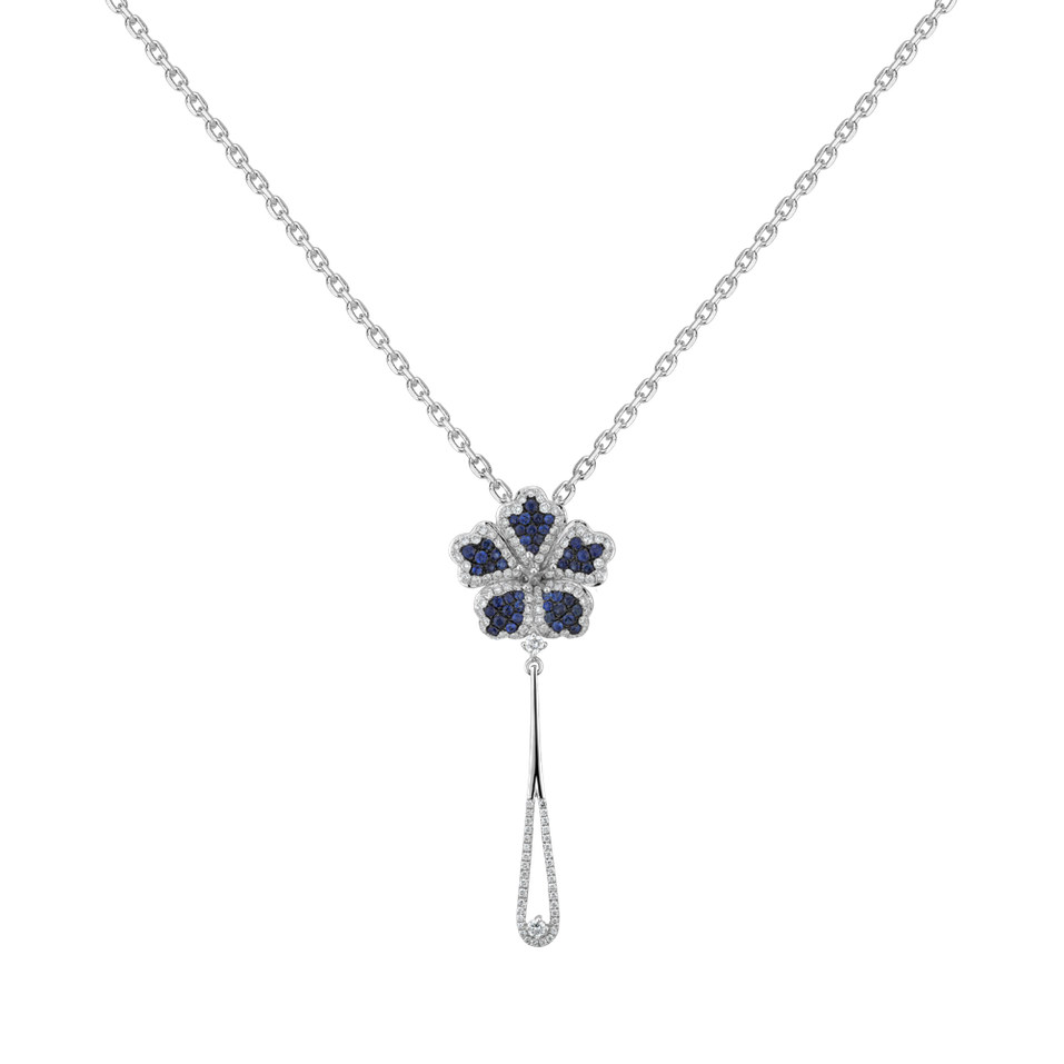 Diamond pendant with Sapphire Magic Lotos