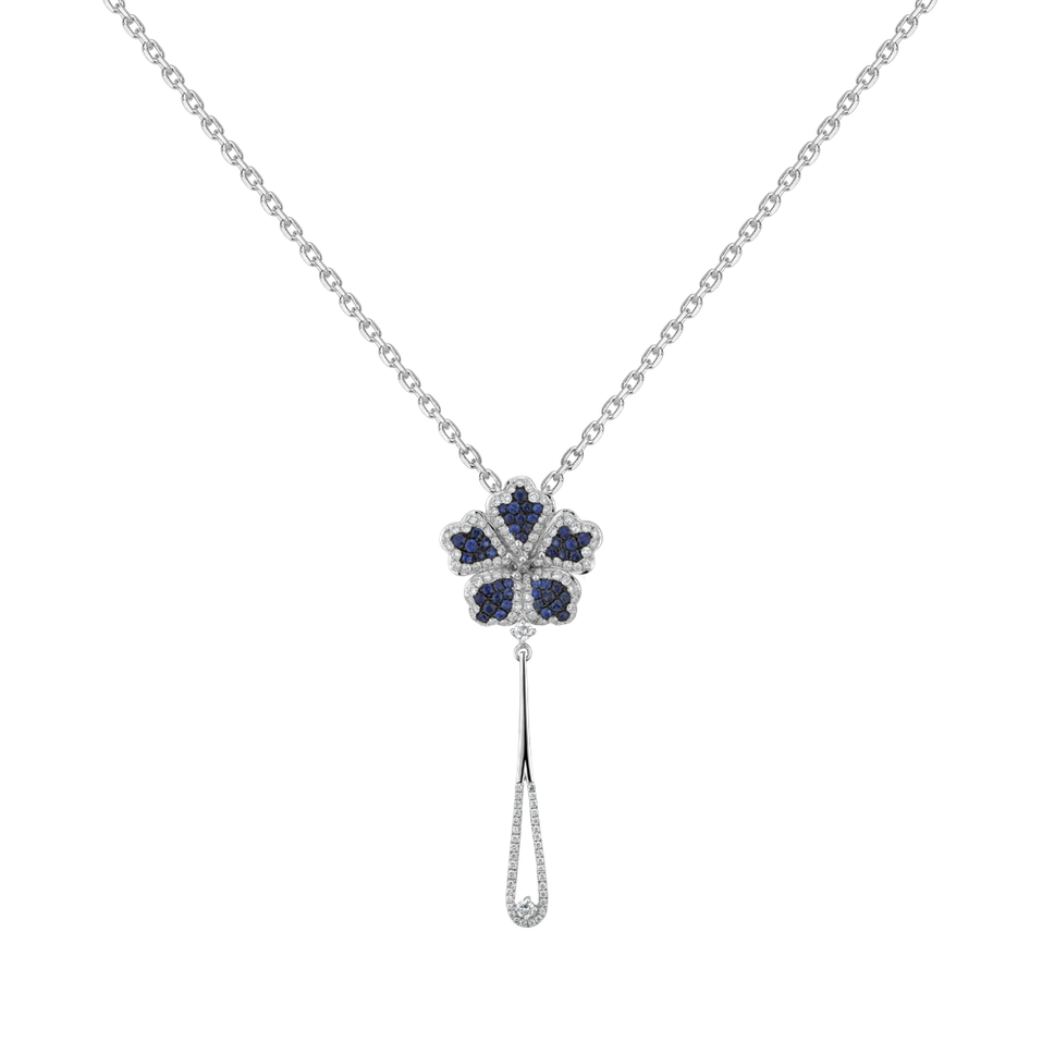 Diamond pendant with Sapphire Magic Lotus