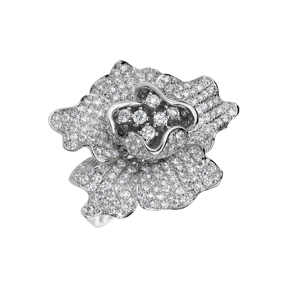 Diamond ring Queen Flower