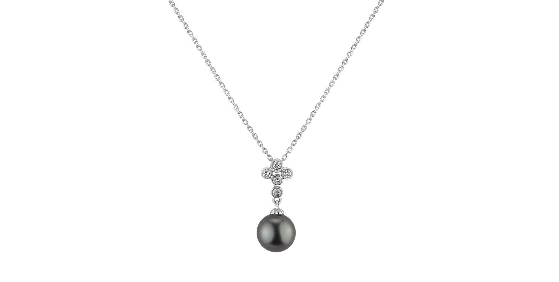 Diamond pendant with Pearl Pearl Obsession
