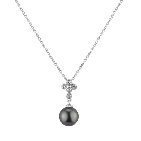 Diamond pendant with Pearl Pearl Obsession