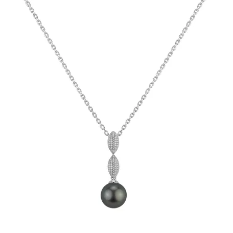 Diamond pendant with Pearl Impending Gloom
