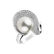 Diamond ring with Pearl One Pearl2
