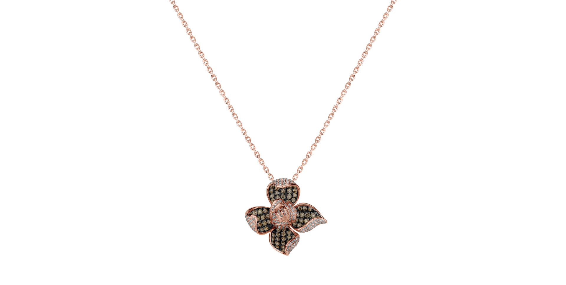 Pendant with brown and white diamonds Tallulah