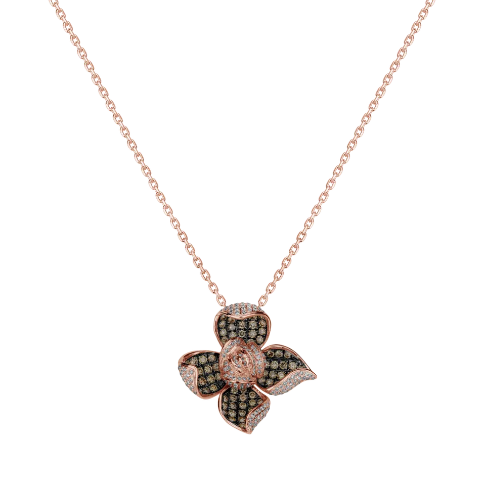 Pendant with brown and white diamonds Tallulah