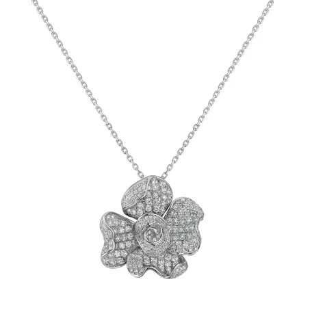 Diamond pendant Alabaster Rose