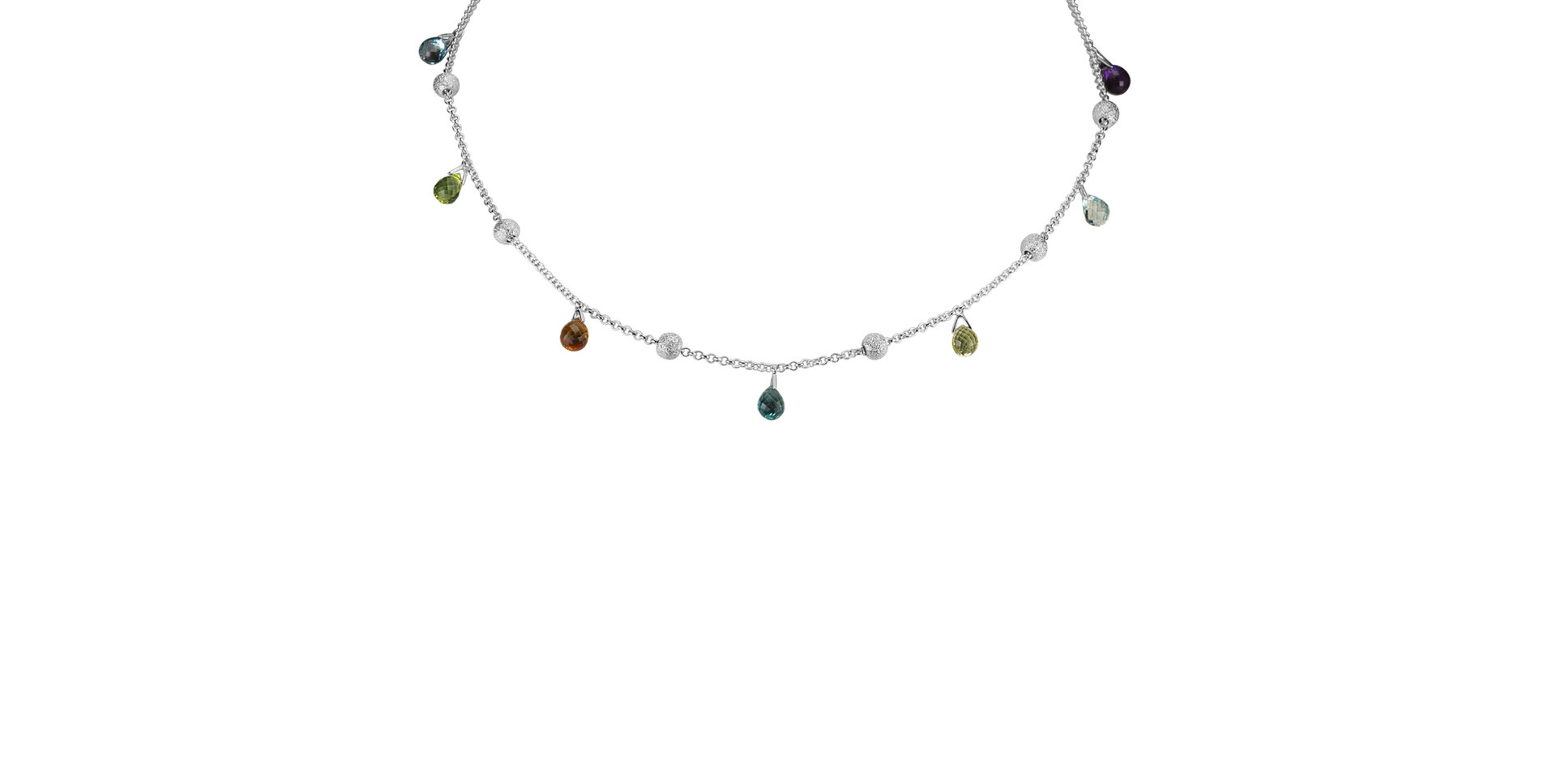 Necklace with gemstones Fiamma