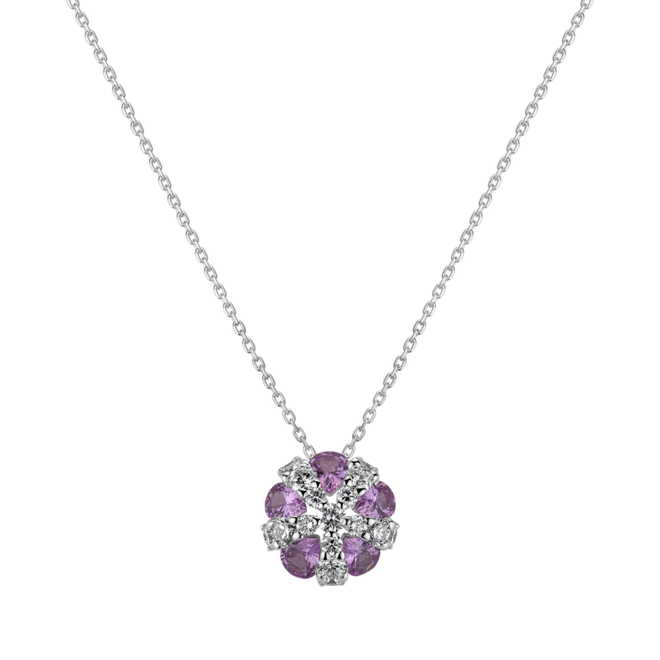 Diamond pendant with Sapphire Shade of Rose