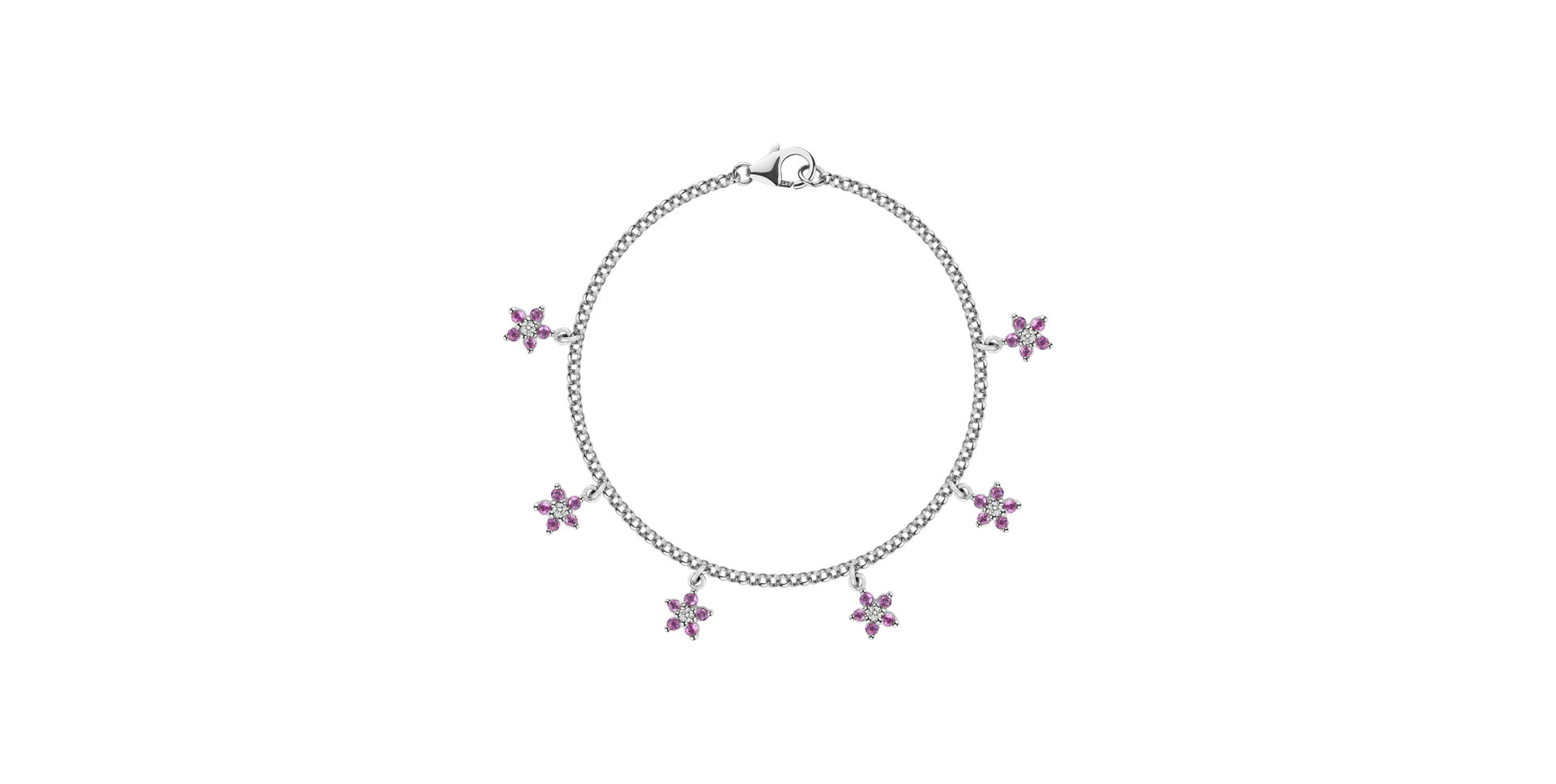 Children's diamond bracelet and Sapphire Sweet Blossoms