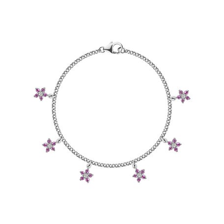 Children's diamond bracelet and Sapphire Sweet Blossoms