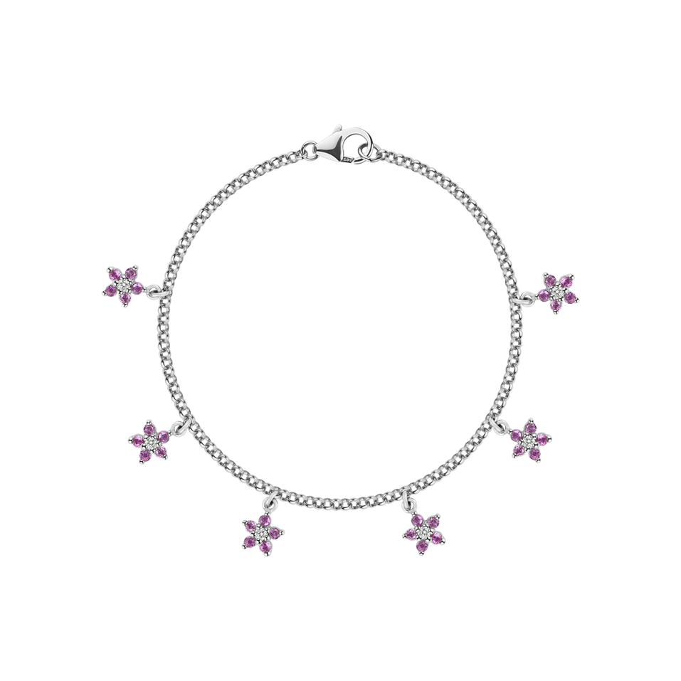 Children's diamond bracelet and Sapphire Sweet Blossoms
